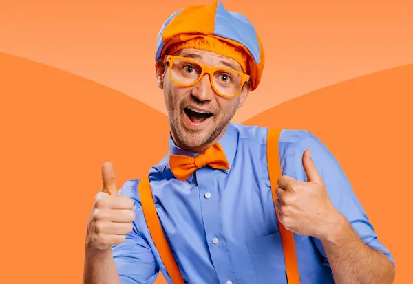 Blippi es uno de los personajes de moda para fiestas infantiles