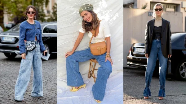 7. Pantalones anchos y de talle alto